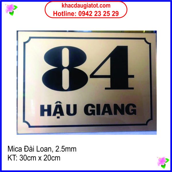 Bảng số nhà 30cm x 20cm